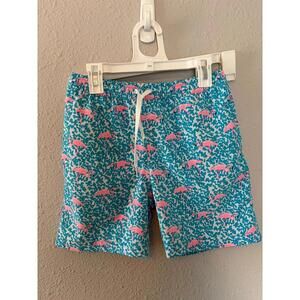 Chubbies Youth Blue Flamingo Swim Shorts size M. Liner inside